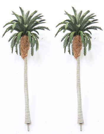 Dollhouse Miniature Date Palm Trees, 4-1/2 To 5 Inch Tall, 2Pc